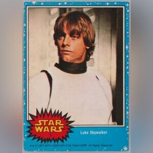 1977 Star Wars OPC #1 Luke Skywalker Trading Card - GREAT SHAPE